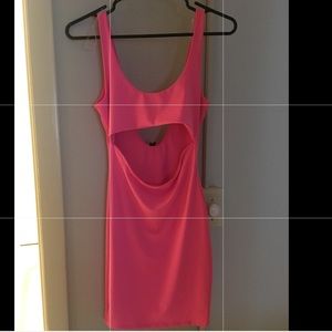 Hot pink mini dress